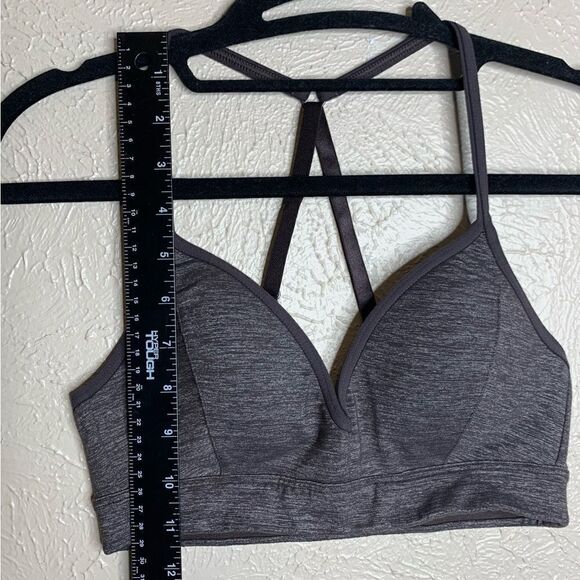 Athleta unwired padded sweetheart neckline Strappy bra heathered brown - Picture 6 of 6